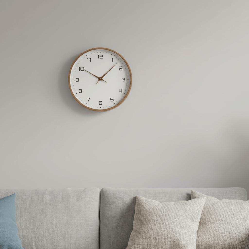 Wooden Wall Clock, Modern Silent Wall Clock for Living Room and Bedroom, Solid Wood Wall Decor for Home and Office