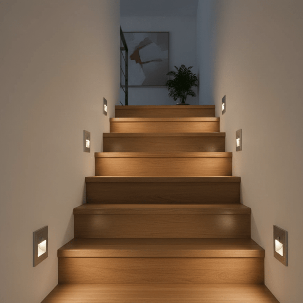 Wall Light with Motion Sensor, Hallway Light and Stair Light, Modern Wall Sconce, LED Wall Lamp for Staircase Lighting_02