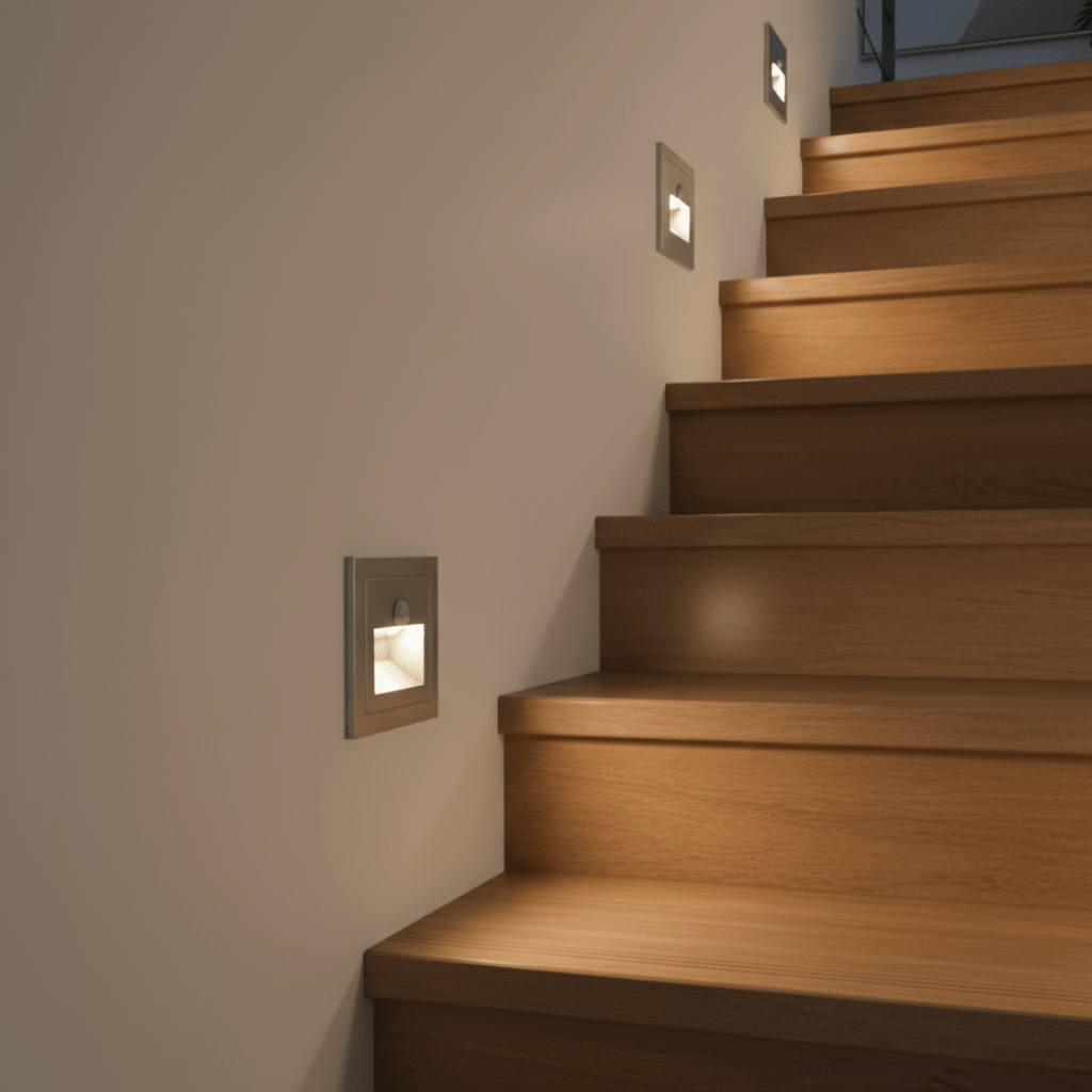 Wall Light with Motion Sensor, Hallway Light and Stair Light, Modern Wall Sconce, LED Wall Lamp for Staircase Lighting_00