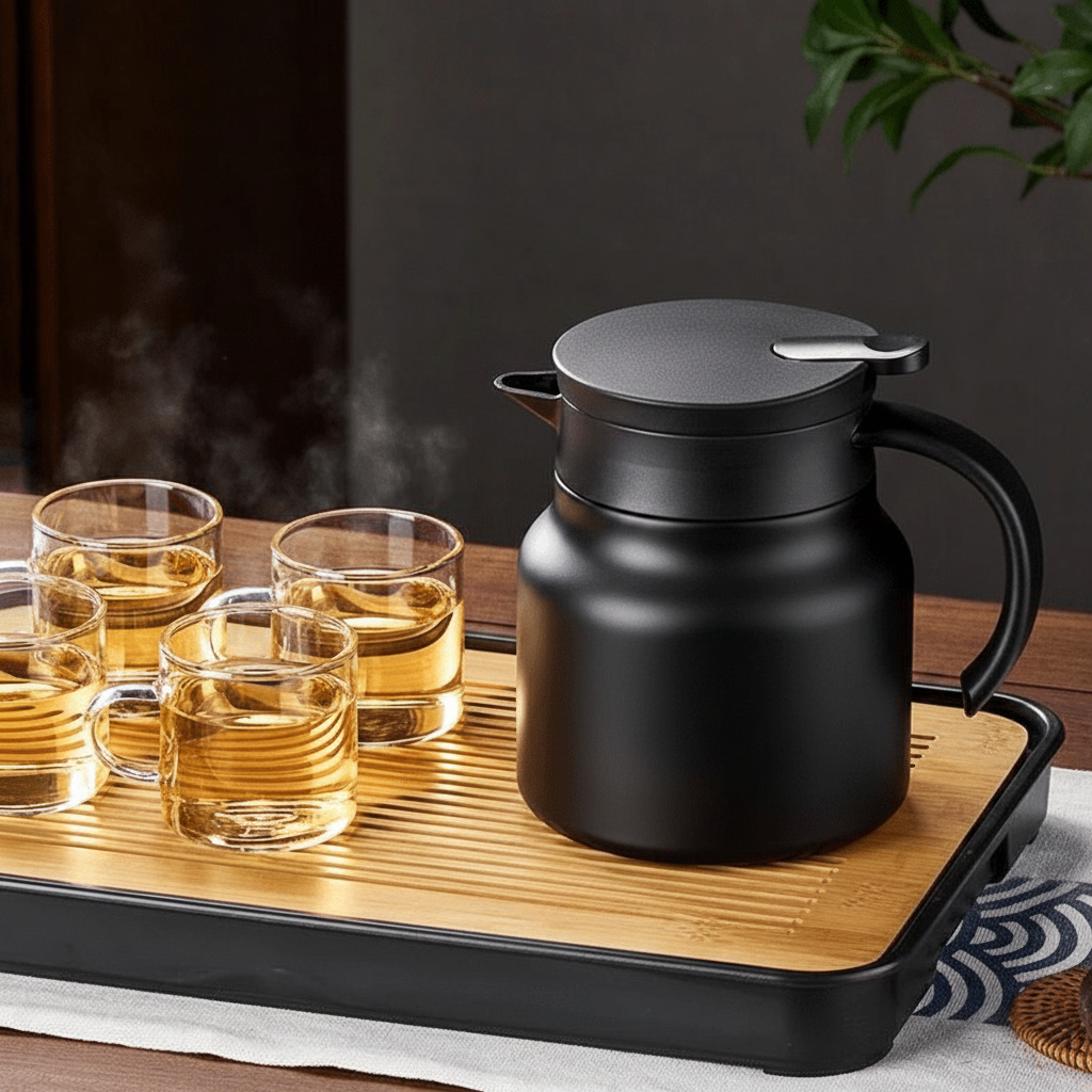 Insulated Teapot with Infuser, Stainless Steel Tea Pot, Ceramic Teapot with Strainer for Loose Leaf Tea, 800 ml_02