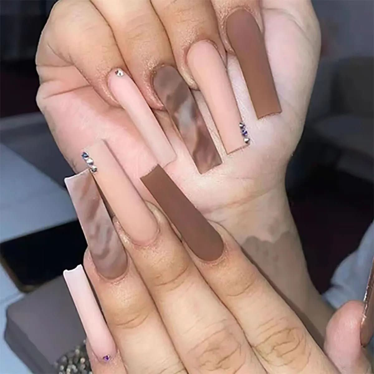 Pink Press On Nails with Glue, 24 Stick On Nails – image 10