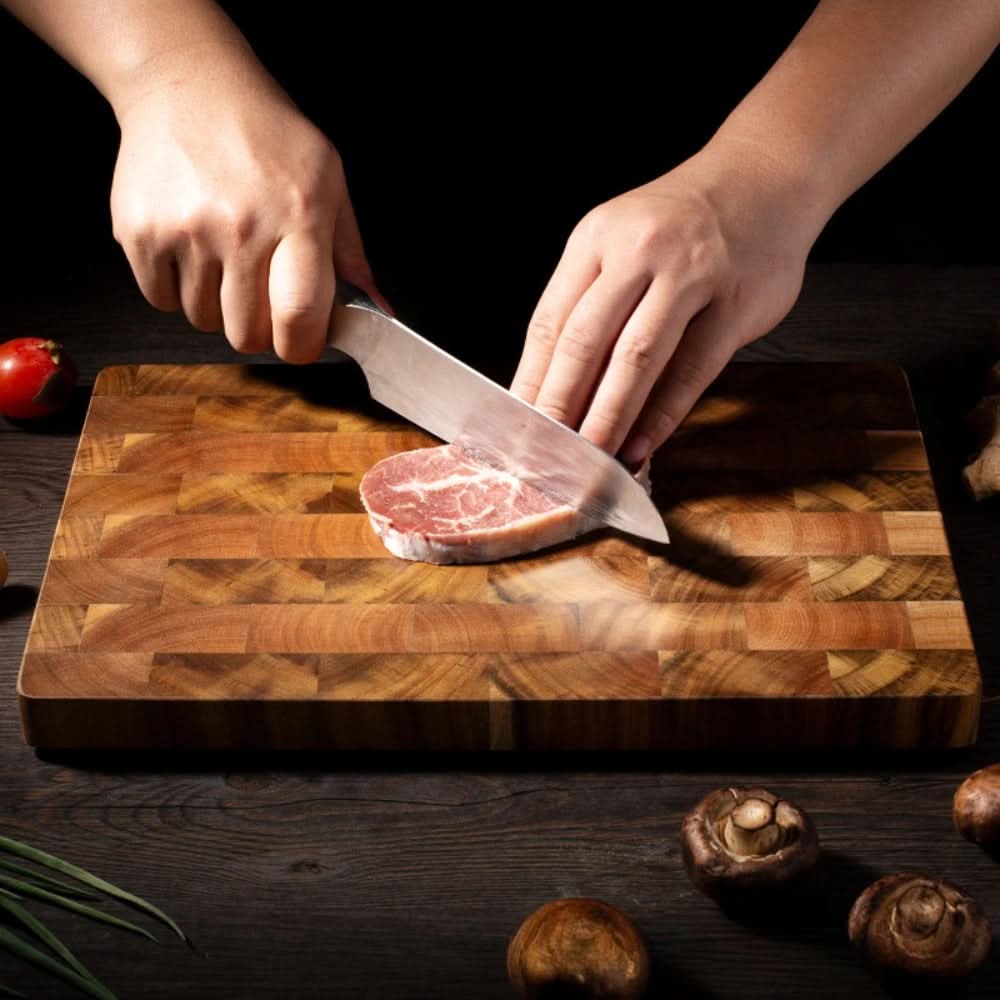Wooden Chopping Boards, Acacia Wood Chopping Board with Checkerboard Pattern