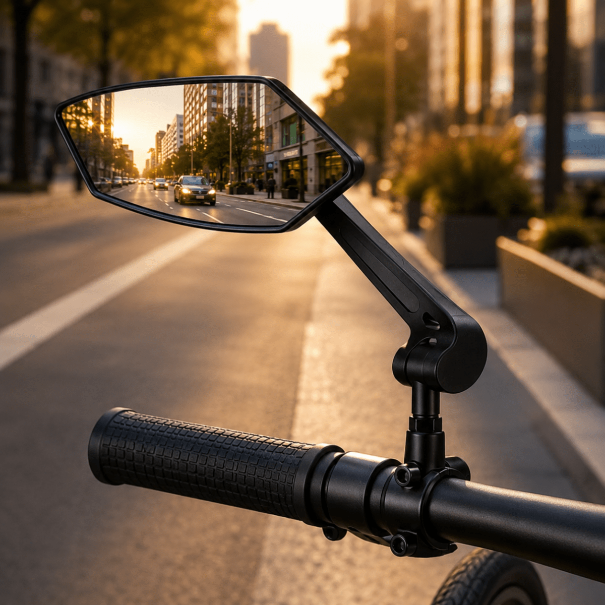 Bike Mirrors, Adjustable Bicycle Rearview Mirror with Wide Angle Glass Lens, 360 Degree Handlebar Mirror for Bikes