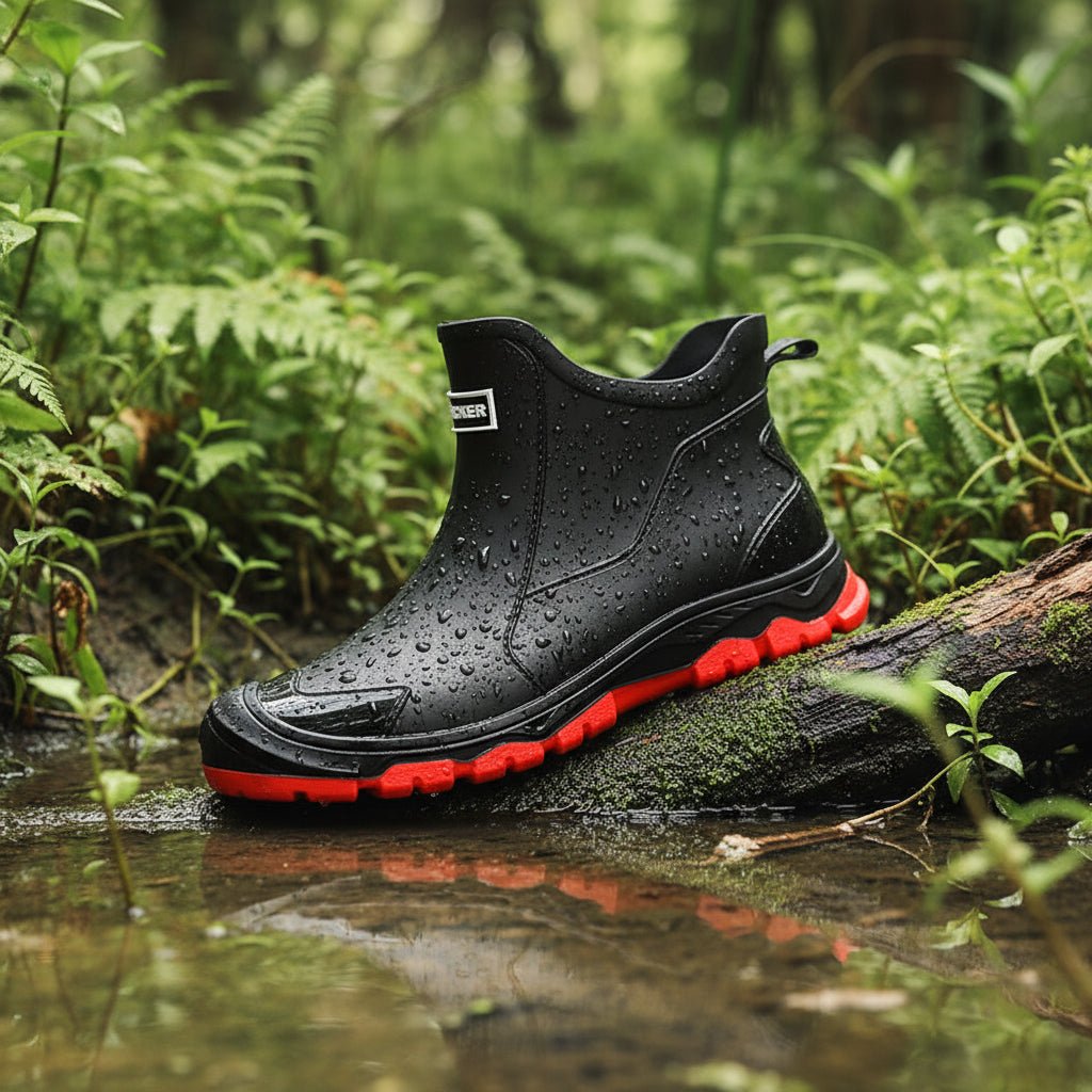 Ankle Wellies, Short Wellington Boots with Non Slip Sole, Waterproof Boots for Gardening and Fishing