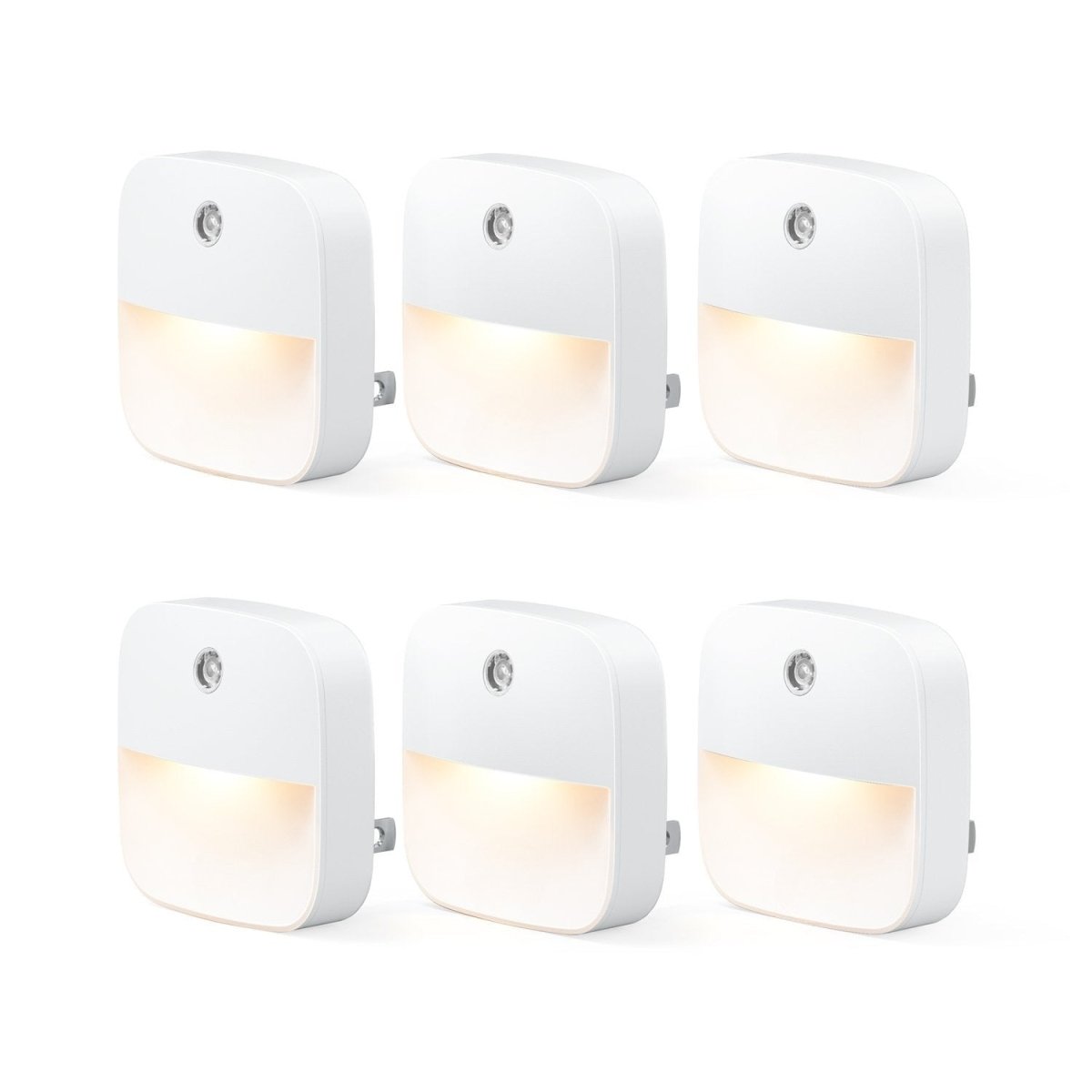 Night Lights Plug In, Childrens Night Light with Auto Sensor, Plug In Night Light 6 Pack, Warm White LED Plug In Light_05
