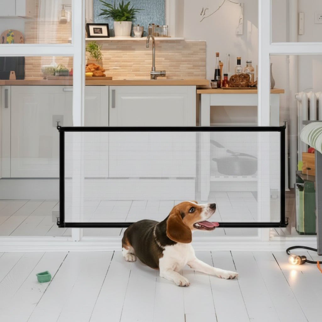 Retractable Baby Gate, Stair Gate No Drill, Doorway Dog Gate for Hallway and Stairs, Mesh Pet Barrier_04