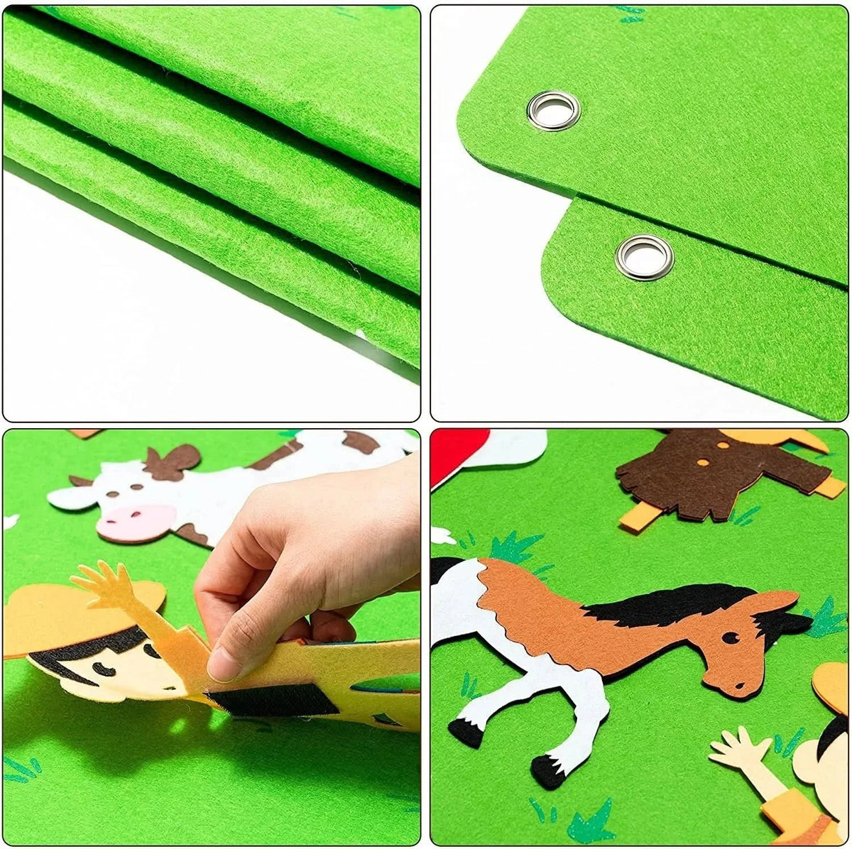 Felt Board with Felt Animals and Felt Stickers, Toys for 3 Year Olds, Imaginative Play Toys, 75 x 105 cm_02