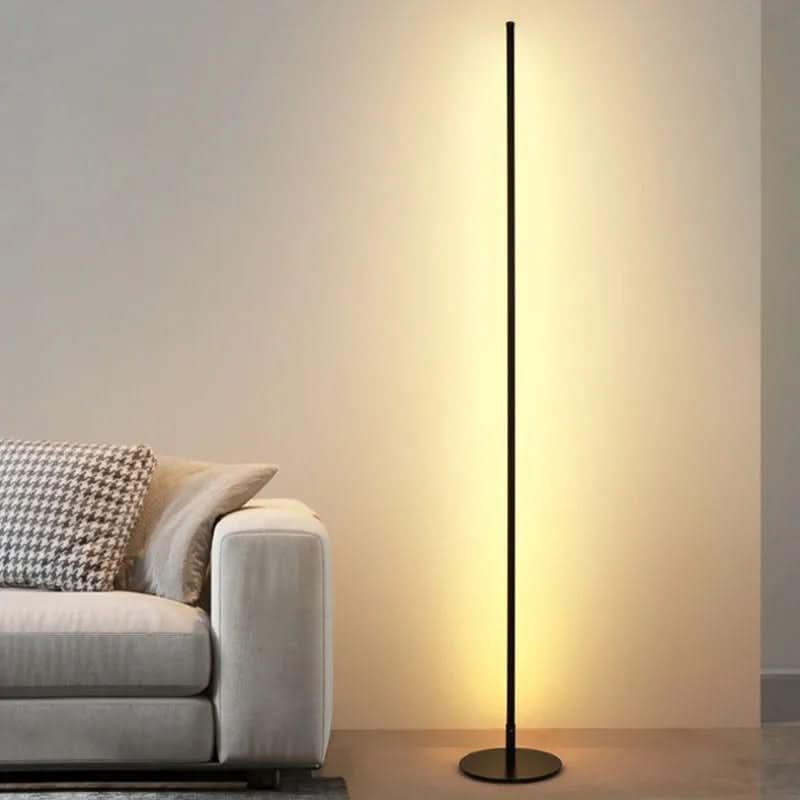 Living Room Floor Lamps, Dimmable LED Floor Lamp in Warm White, Modern Standing Lamp in Slim Metal for Bedroom
