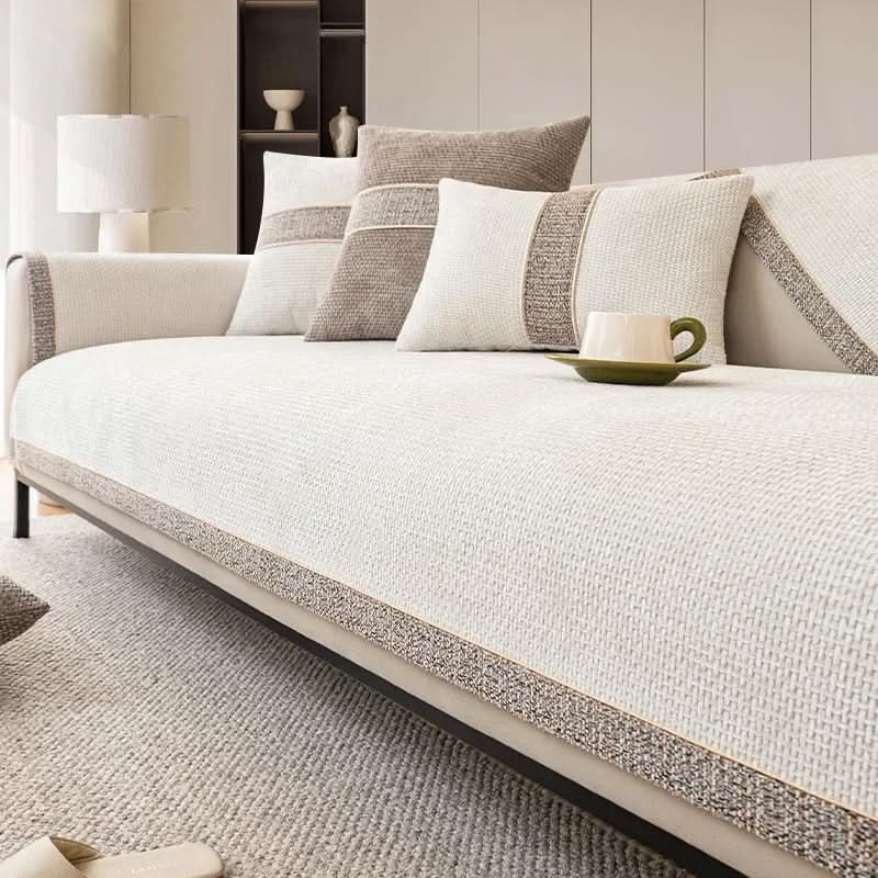 Sofa Covers, Non Slip Slipcovers for Sofas and Armchairs, Corner Sofa Cover in Polyester Knit for Two Seaters and Futons
