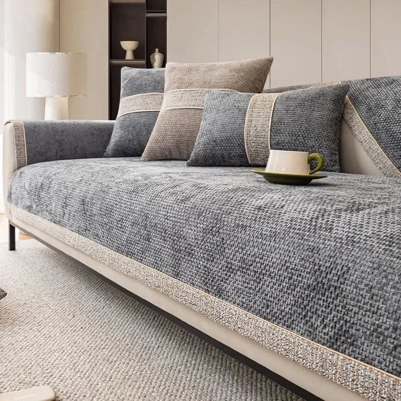 Sofa Covers, Non Slip Slipcovers for Sofas and Armchairs, Corner Sofa Cover in Polyester Knit for Two Seaters and Futons_07