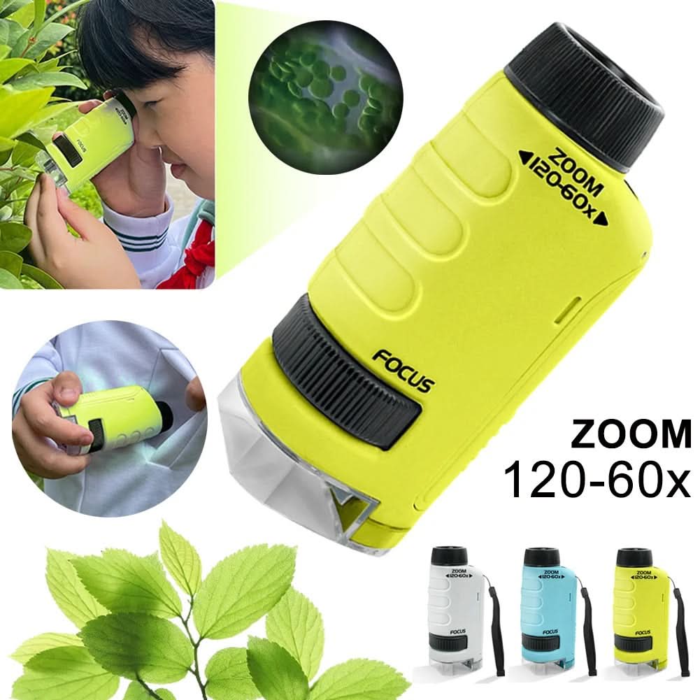 Microscope with Light for Kids, Pocket Microscope 60x to 120x, Science Kit, STEM Educational Toys for Young Explorers_02