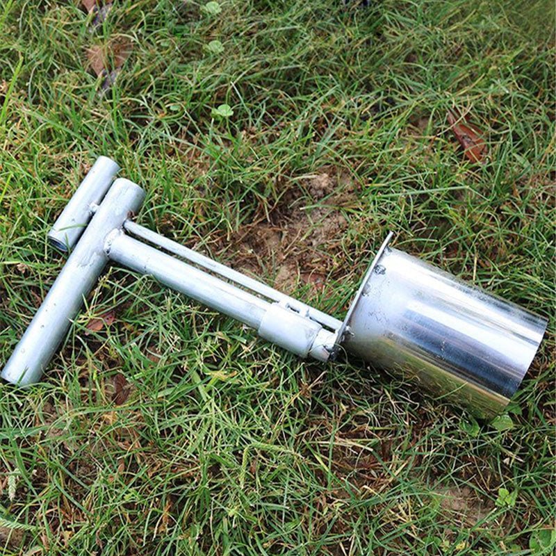 Garden Dibber Stainless Steel with T Handle, Dibber Tool for Planting, Gardening Tools, Garden Hand Tools