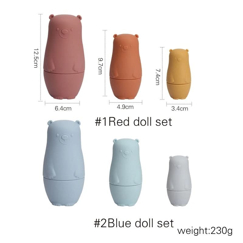 Silicone Nesting Dolls for Babies, Sensory Toys for 6 Month Old, Stacking Toy Bears or Penguins, Toys for 1 Year Old_19