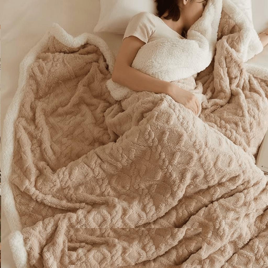 Throw Blankets for Bed, Fleece Blanket in Lamb Velvet Flannel, Sofa Throw, Bed Throw, Sofa Blanket for Home and Office_15