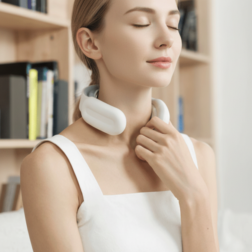 Neck Massager with Heat, Neck and Shoulder Massager with 3 Modes, Rechargeable Electric Massager with Auto Shut Off