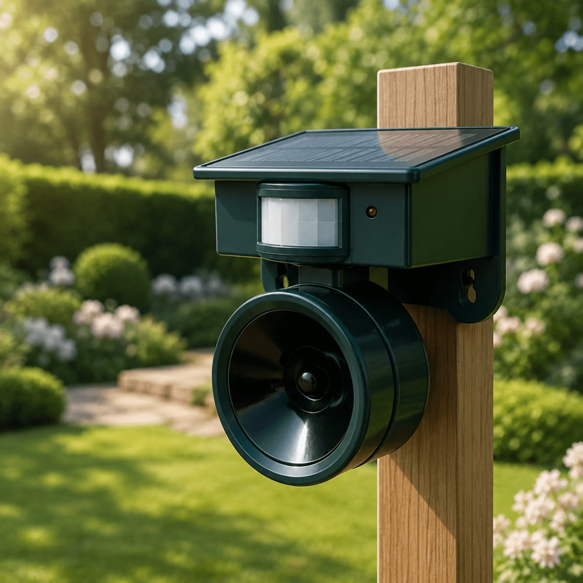 Bird Deterrents, Solar Bird Scarer with Motion Sensor and Noise Deterrent, Bird Repeller for Gardens and Balconies_01