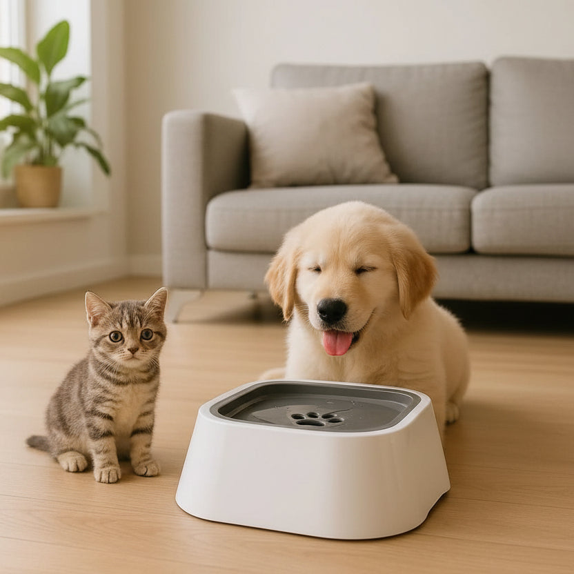 Anti Spill Dog Bowl, Non Spill Dog Water Bowl with Floating Disc, Cat Water Bowl 1.5 Litre for Dogs and Cats_02