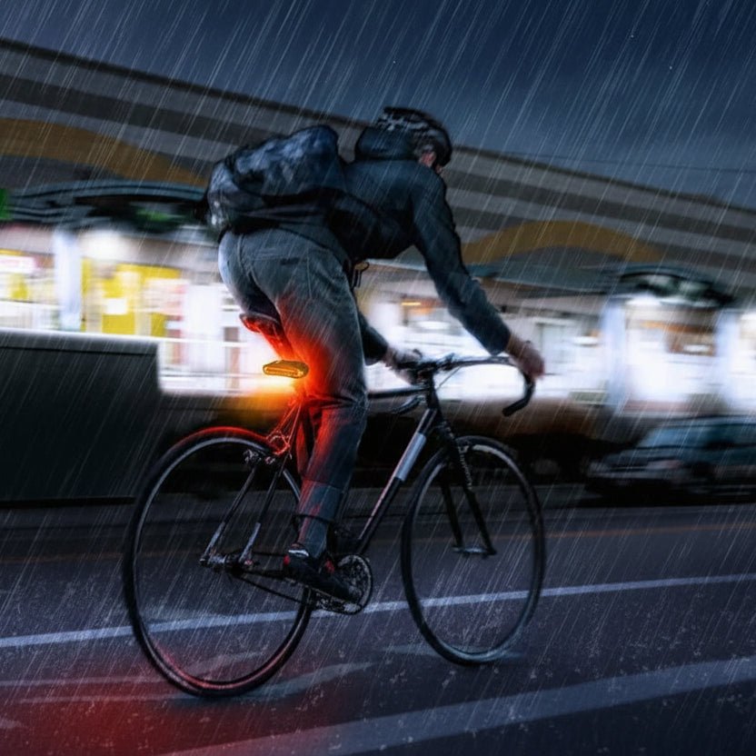 Bike Lights Rechargeable, Bicycle Rear Light with Anti Theft Alarm