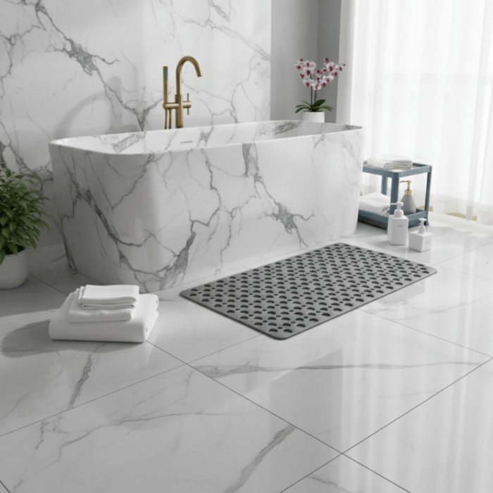 Non Slip Bath Mats, Shower Mat with Suction Cups and Drainage Holes, Bathtub Mat in 3 Sizes and 6 Colours
