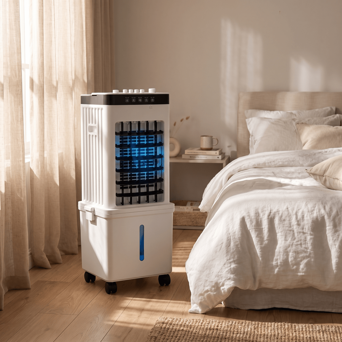 Portable Air Cooler 3 in 1, Evaporative Air Cooler Fan with Humidifying Function, Swamp Cooler without Exhaust Hose_00