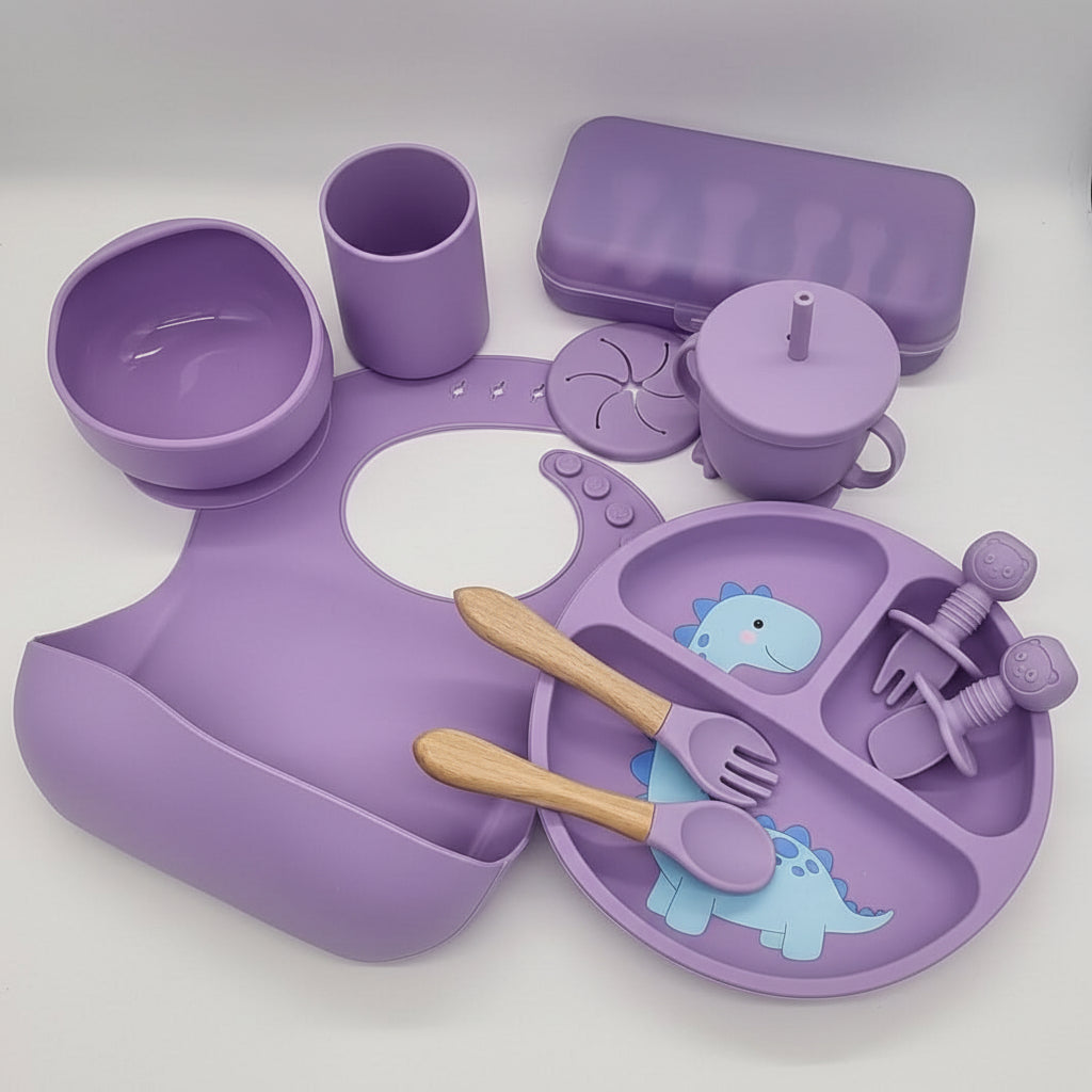 Baby Led Weaning Set, BPA Free Silicone Weaning Set with Suction Plate – image 5