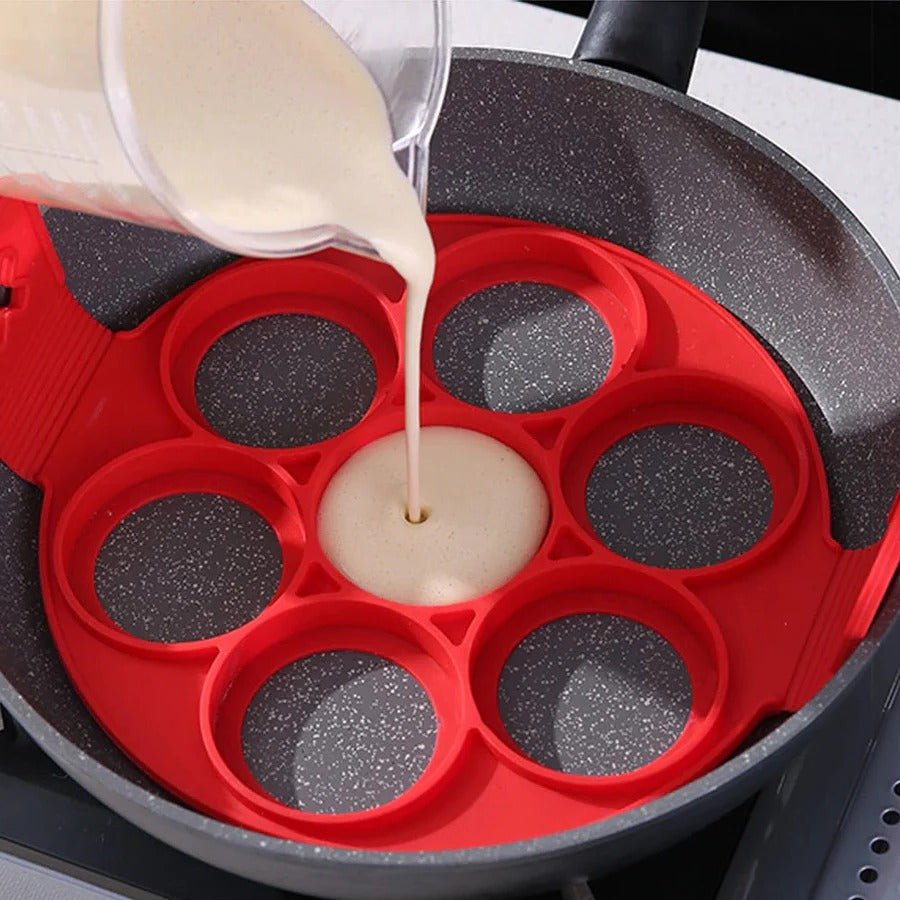 Non Stick Grill Plate for Pancakes, Silicone Pancake Mould with Multi Section Surface, Pancake Tray for Eggs and Snacks_01