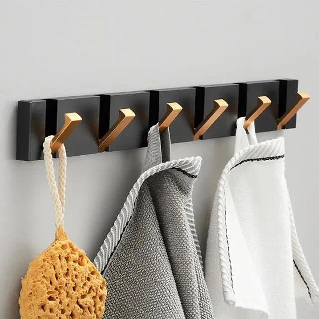 Coat Hooks, Folding Wall Hooks for Towels and Bags, Aluminium Wall Coat Rack, Self Adhesive Hooks or Screw Fixing_13