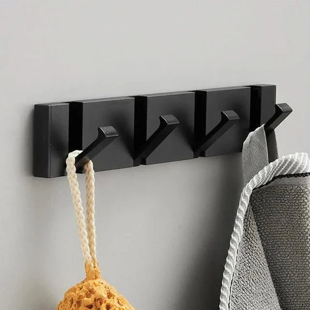 Coat Hooks, Folding Wall Hooks for Towels and Bags, Aluminium Wall Coat Rack, Self Adhesive Hooks or Screw Fixing_10