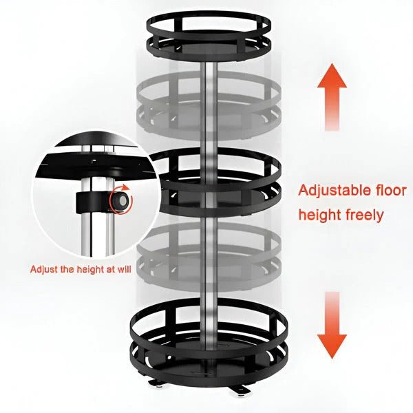 Rotating Metal Rack with 3 Tiers, 360 Degree Makeup Organiser for Vanity and Bathroom, Kitchen Storage Rack_05