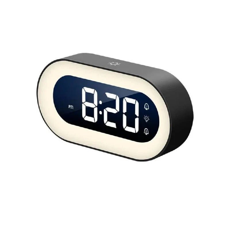 Digital Alarm Clock with Night Light, Dimmable Bedside Clock with Adjustable Brightness, Digital Clock for Bedroom_04