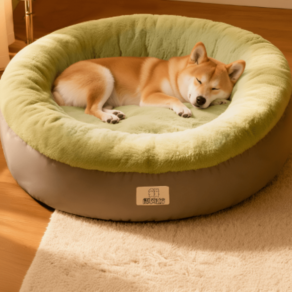 Donut Dog Bed for Crate, Small Dog Bed in Arctic Fleece with Raised Sides, Round Pet Bed for Small and Medium Dogs_02