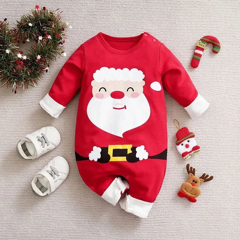 Baby Christmas Outfit, My First Christmas Outfit with Santa or Stag – image 12