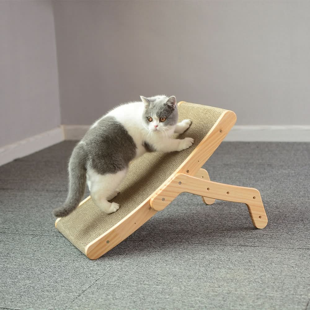 Cat Scratcher Board with Wooden Frame, Cardboard Cat Scratching Mat, Cat Scratch Board to Protect Your Furniture_06