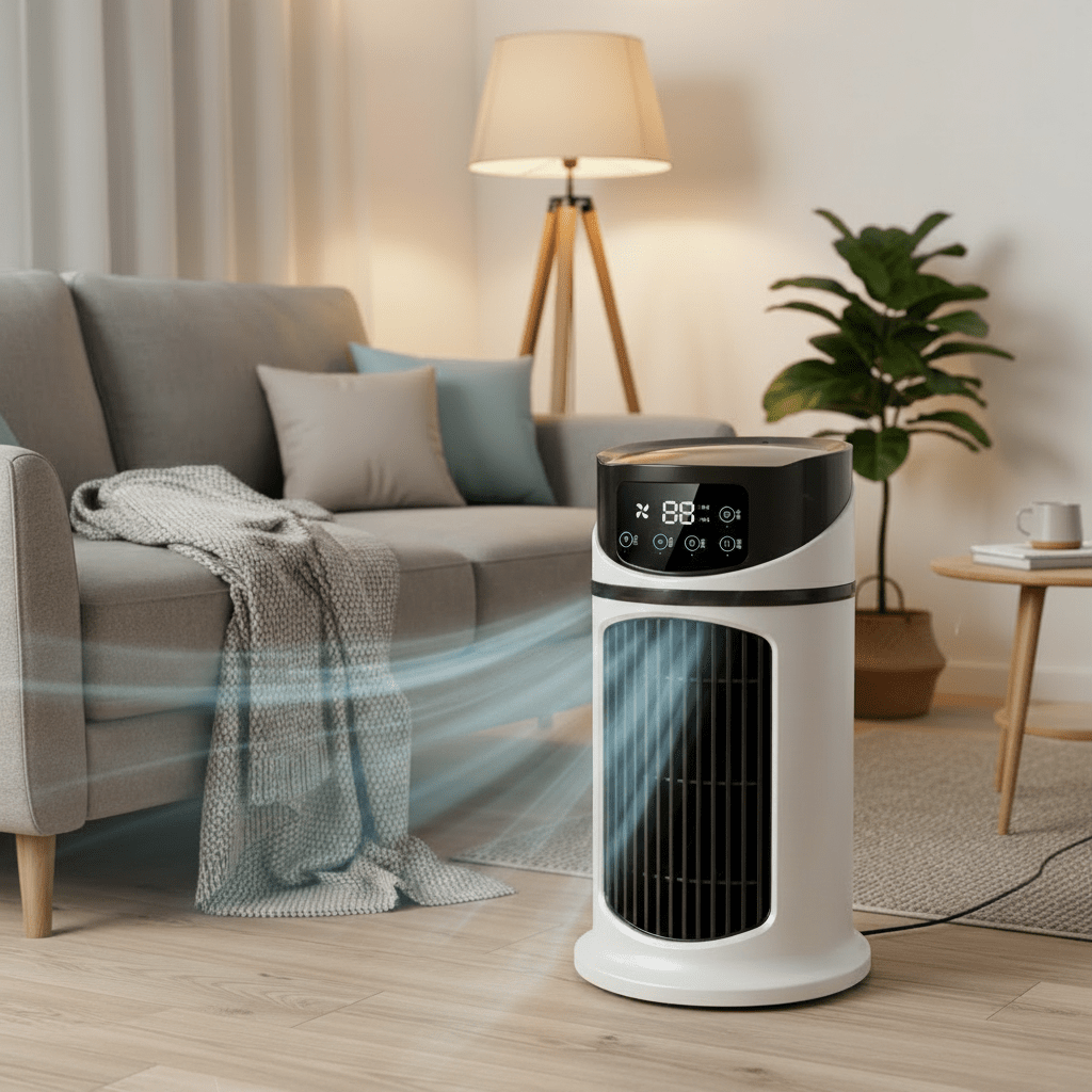 Portable Air Cooler with Humidifier, Evaporative Air Cooler Fan, Cooling Fan, USB Desk Fan for Office and Bedroom