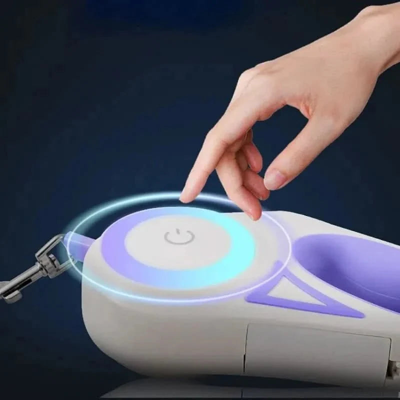 Retractable Dog Lead with LED Light, Extendable Dog Lead 3 m or 5 m with USB Rechargeable Battery for Dogs up to 30 kg_03