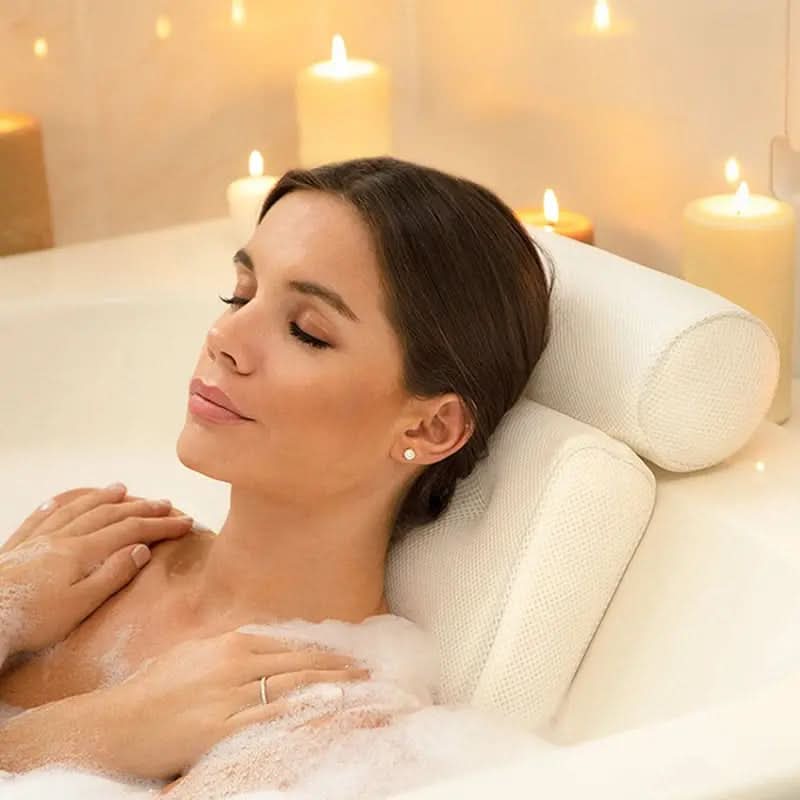 Bath Pillows, Bathtub Neck Support Pillow with 4D Air Mesh