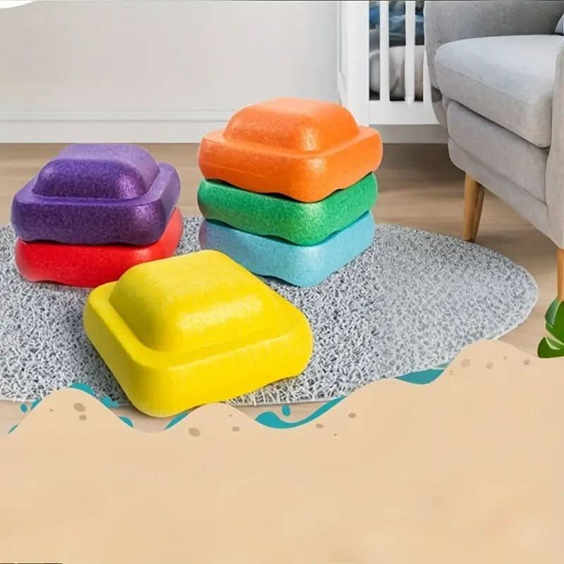 Balance Stones for Kids, Stepping Stones Toy for Indoor Obstacle Course, Plastic Stepping Stones, Toys for 3 Year Olds