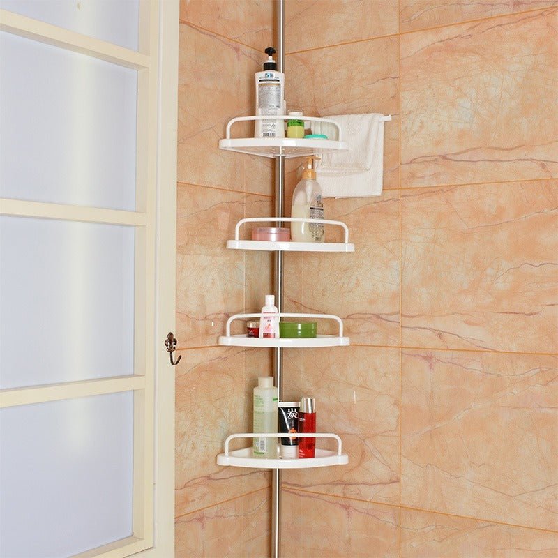 Corner Shower Caddy 100-260 cm, Bathroom Shelves, Bathroom Storage Unit with 4 Tiers, Shower Shelf for Bathtub_02