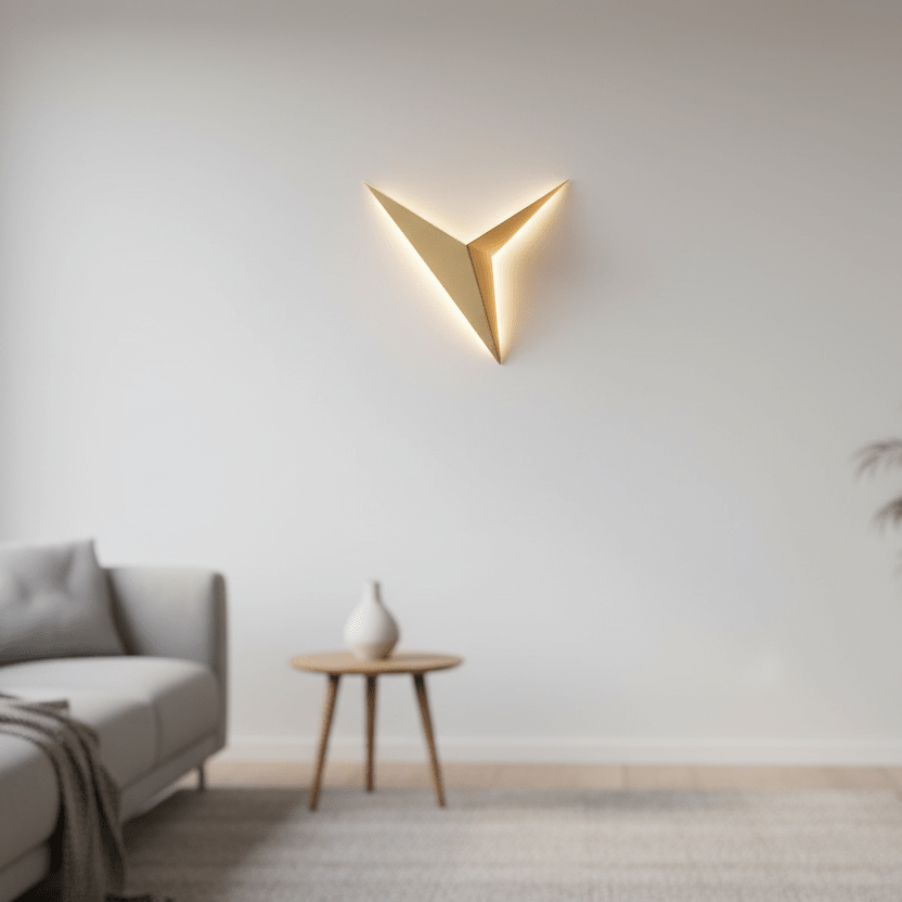 Living Room Wall Lights, Triangle LED Wall Light, Indoor Wall Sconce for Bedroom and Hallway, Modern LED Lighting_02
