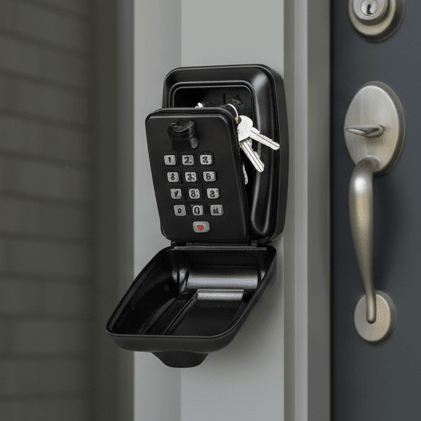 Key Safe for Outside, Outdoor Key Lock Box, Weatherproof Zinc Alloy Key Box with Mounting Kit for Home Security_00