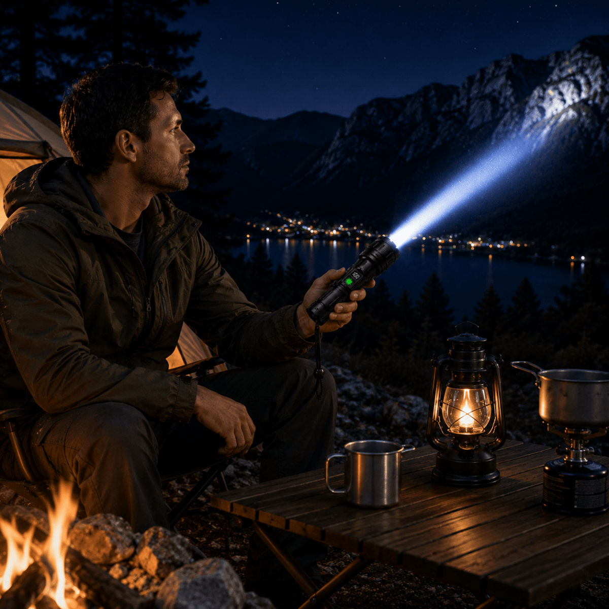 LED Torch, Powerful Torch for Camping and Hiking, LED Flashlight for Home and Emergency_03