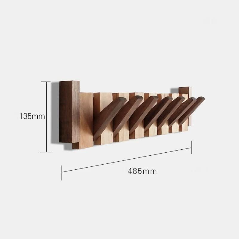 Wall Coat Hooks Foldable, Wooden Coat Rack Wall Mounted with 5 to 8 Hooks – image 16