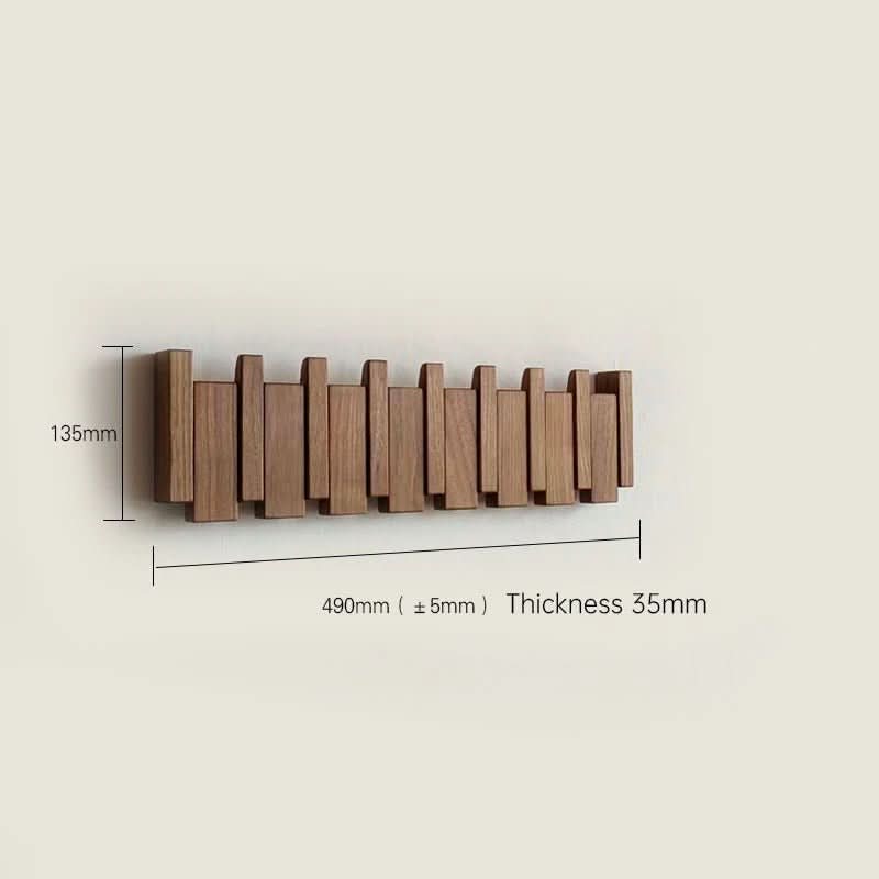 Wall Coat Hooks Foldable, Wooden Coat Rack Wall Mounted with 5 to 8 Hooks – image 8