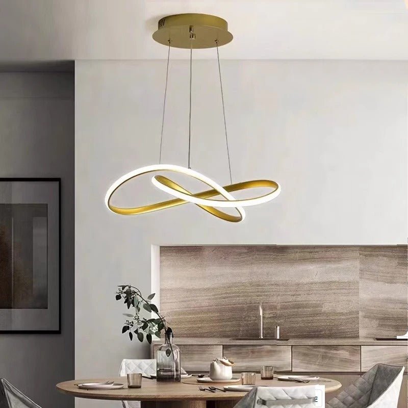 LED Ceiling Light Dimmable with Remote Control, Cloverleaf Pendant Light for Living Room – image 10