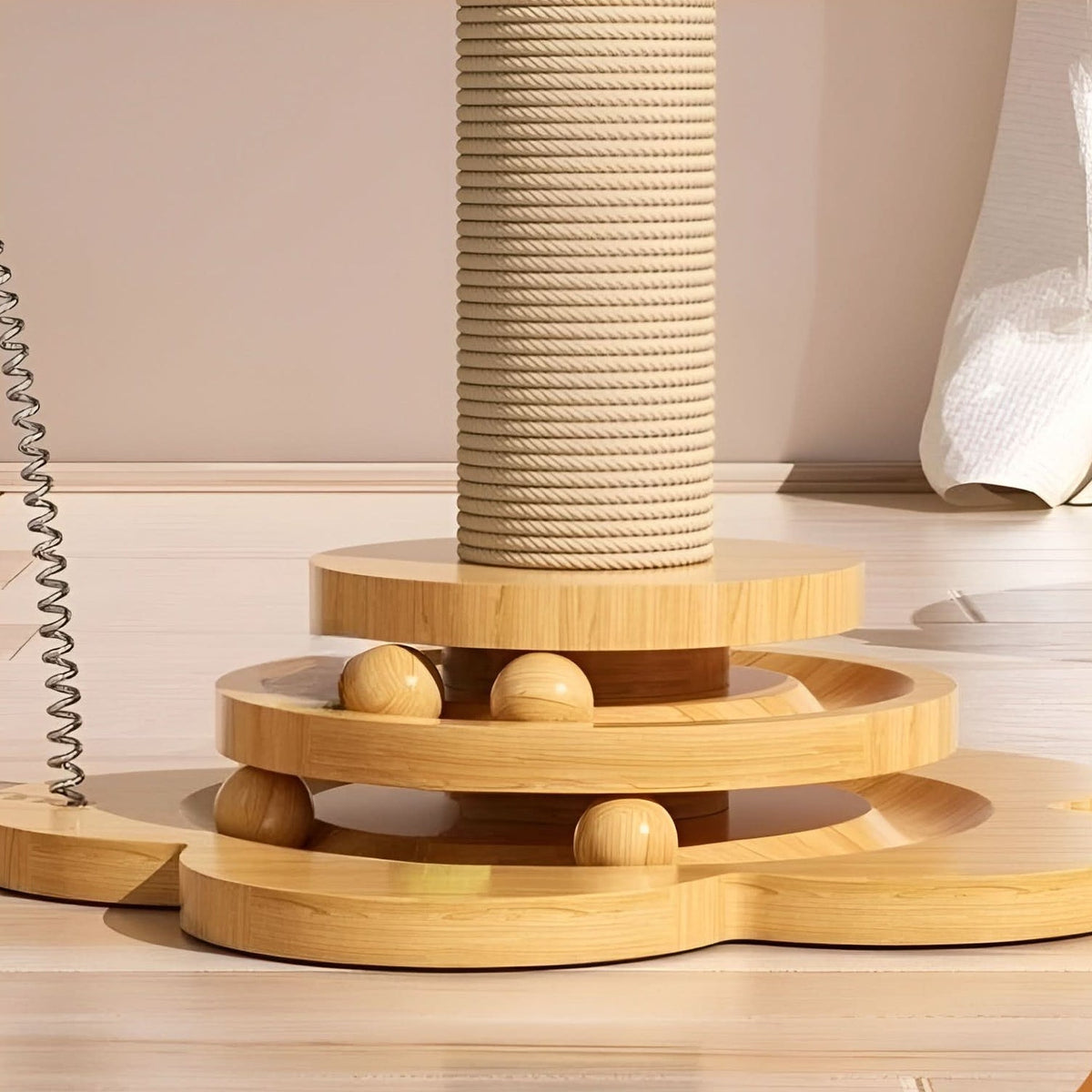 Cat Toys, Wooden Cat Toy for Active Cats, Interactive Cat Play Toy Made of Natural Wood for Hunting and Play_04