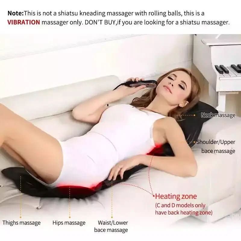 Back Massager with Heat and Vibration, Electric Massager – image 4