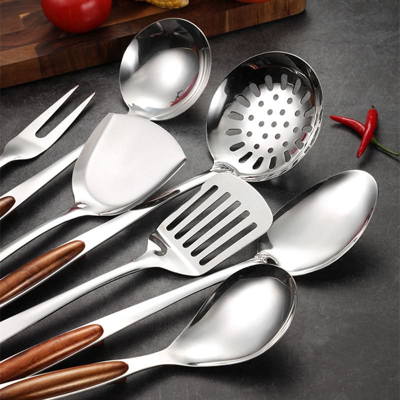 Stainless Steel Kitchen Utensil Set, Kitchen Tool Set for Frying and Serving, Cooking Utensils with Ergonomic Handles_05