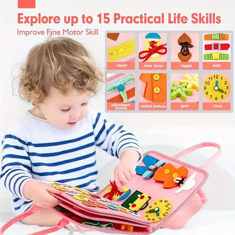 Montessori Busy Book, Sensory Book with Colours and Shapes, Montessori Toys for 2 Year Olds, Toys for 3 Year Olds_04