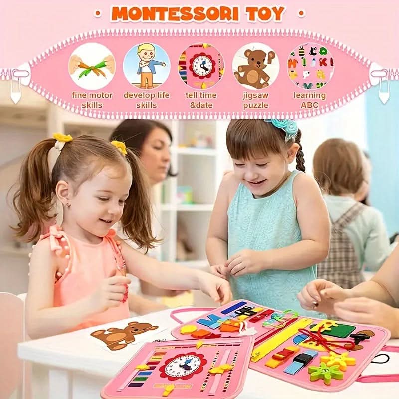 Montessori Busy Book, Sensory Book with Colours and Shapes, Montessori Toys for 2 Year Olds, Toys for 3 Year Olds_03