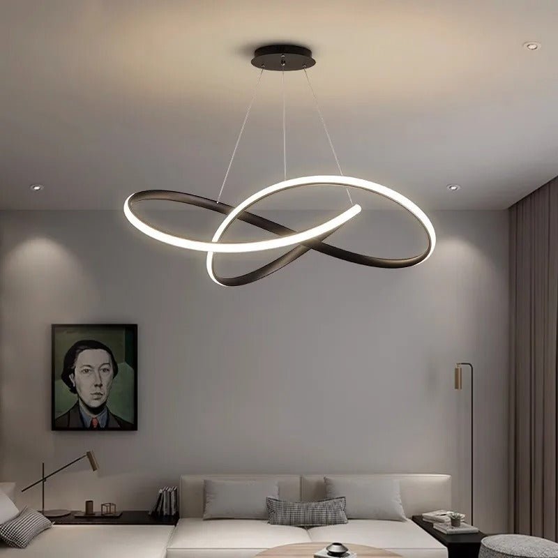 LED Ceiling Light Dimmable with Remote Control, Cloverleaf Pendant Light for Living Room – image 22